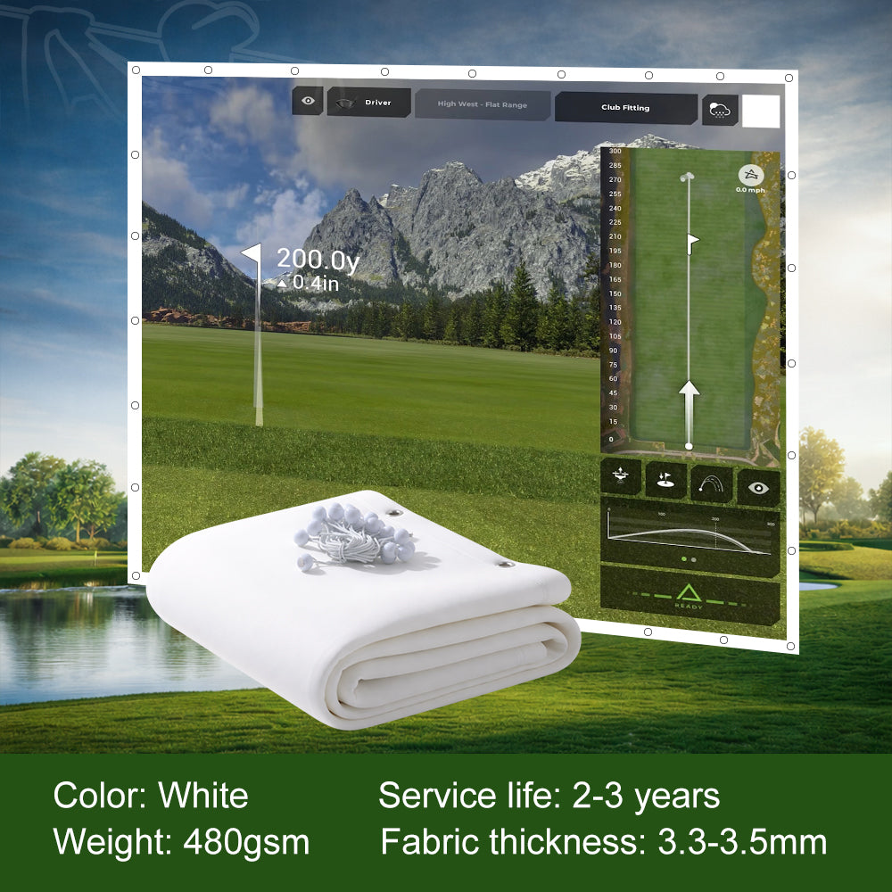 Classic White Golf Impact Screen – 480gsm Standard