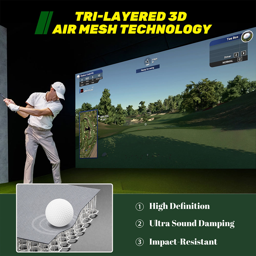 Pro Gray Golf Impact Screen – 480gsm Flame Retardant
