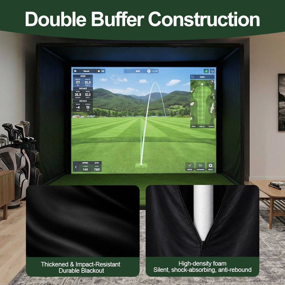 Easy Setup Golf Simulator Enclosure with Zipper Lock