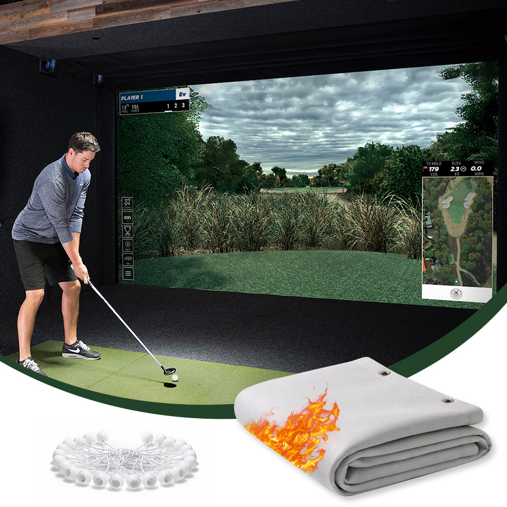 Pro Gray Golf Impact Screen – 480gsm Flame Retardant