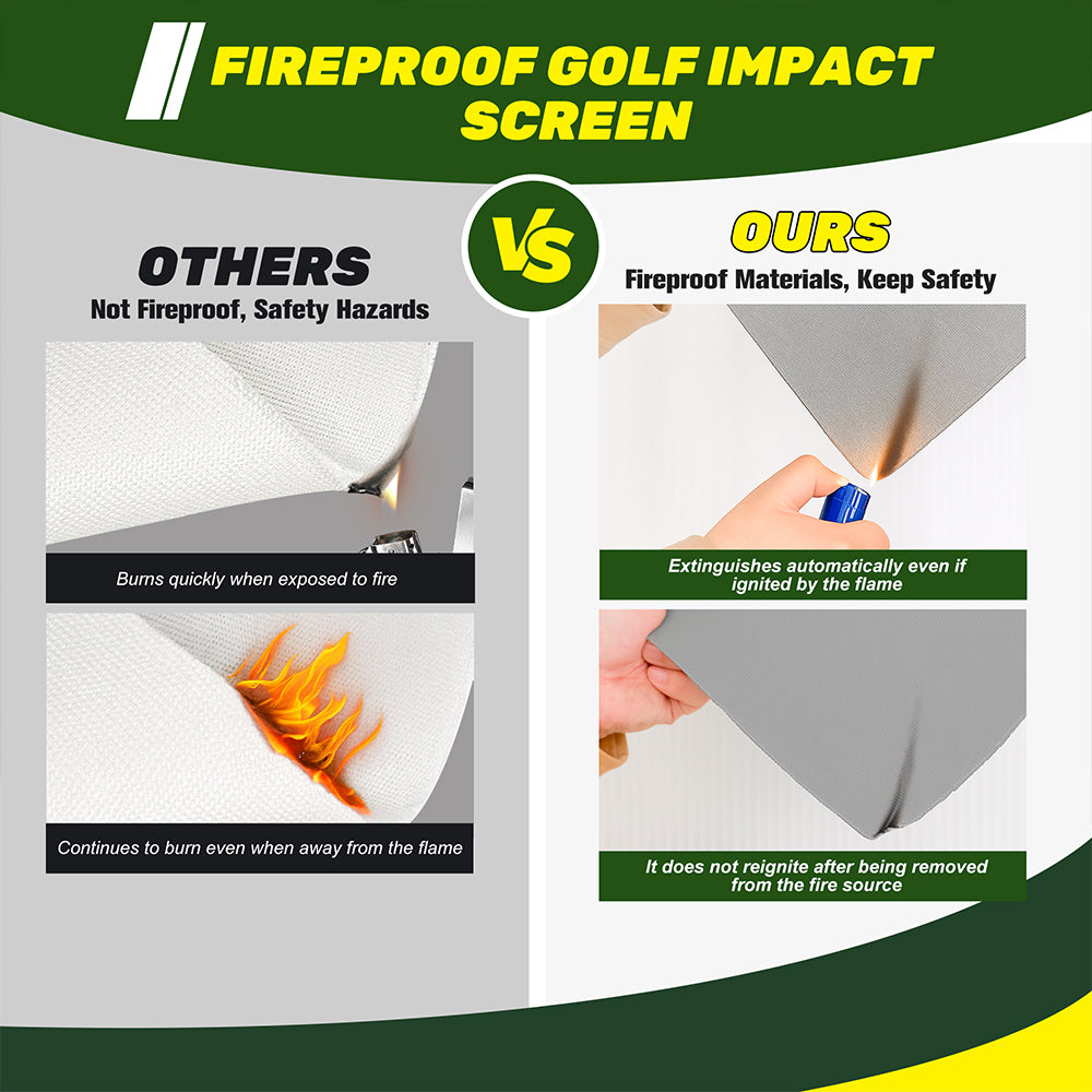 Pro Gray Golf Impact Screen – 480gsm Flame Retardant