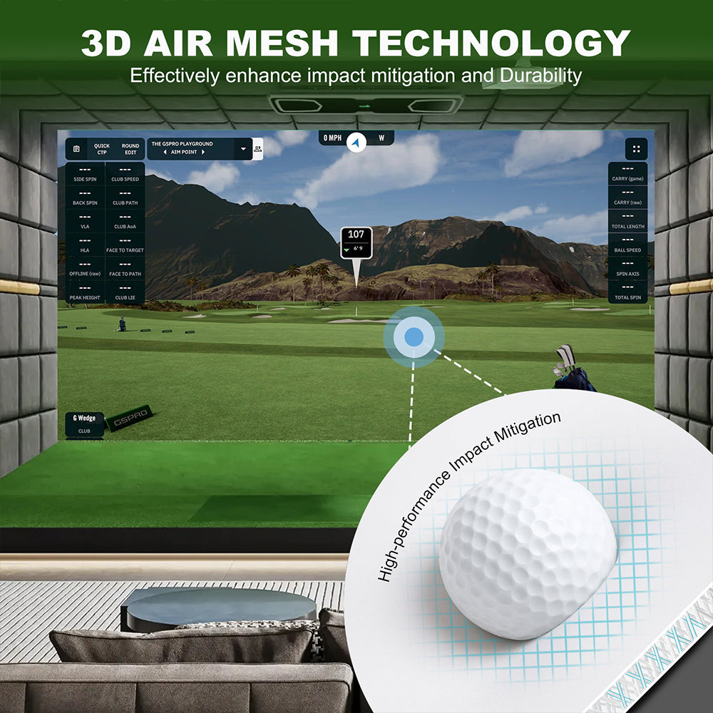 Classic White Golf Impact Screen – 480gsm Standard