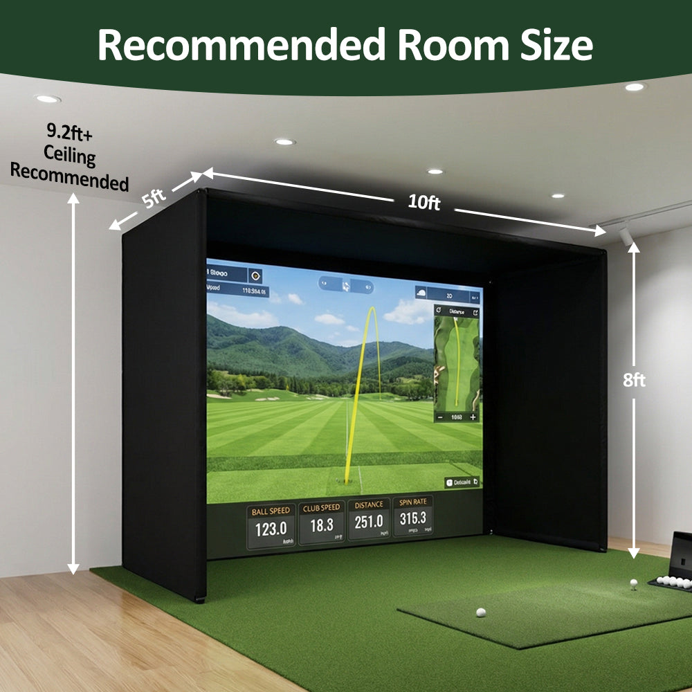 Easy Setup Golf Simulator Enclosure with Zipper Lock