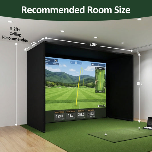 Easy Setup Golf Simulator Enclosure with Zipper Lock