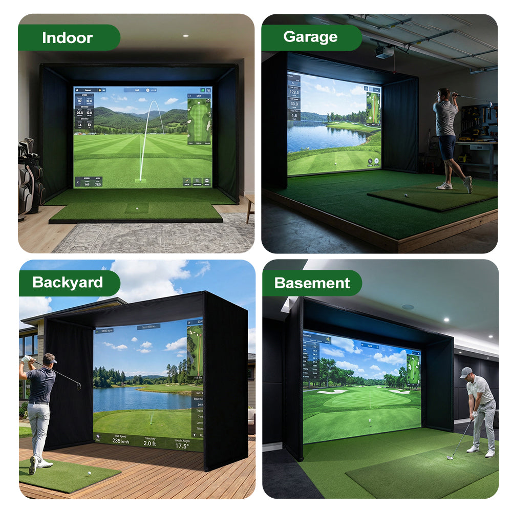 Easy Setup Golf Simulator Enclosure with Zipper Lock